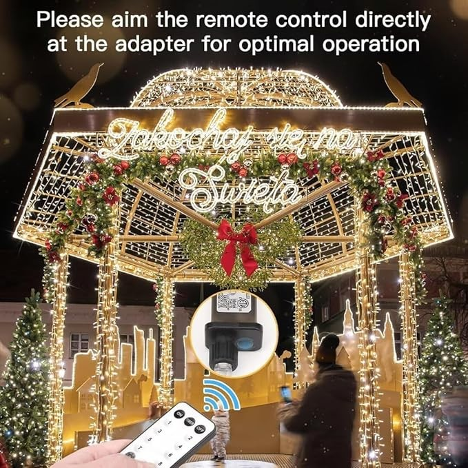 LED Plug in Warm White Fairy String Lights with Remote, Twinkle Lights for Bedroom, Indoor, Tree, Dorm, Wedding, Outside, Backyard Decorations
