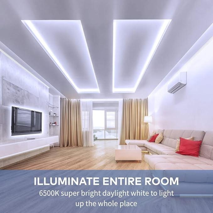 Govee Warm White LED Strip Lights, Bright 300 LEDs, 3000K Dimmable Light Strip 16.4ft with Control Box, LED Lights for Bedroom, Kitchen Cabinets, Living Room, ETL Listed Adapter Included