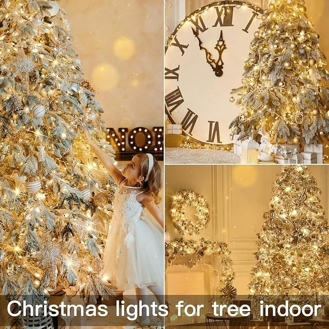 LED Plug in Warm White Fairy String Lights with Remote, Twinkle Lights for Bedroom, Indoor, Tree, Dorm, Wedding, Outside, Backyard Decorations